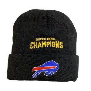 Buffalo Bills Champions Black Knit Beenie Embroidered O/S New Packaged